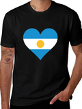 Argentina Heart Flag T-Shirt - Show Your Pride!