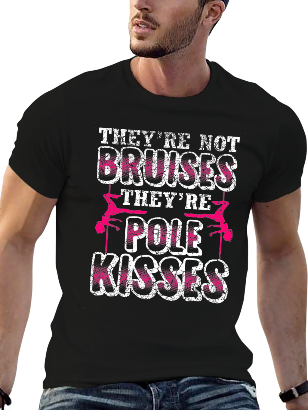 Pole Kisses Graphic T-Shirt - Funny Pole Dancing Tee