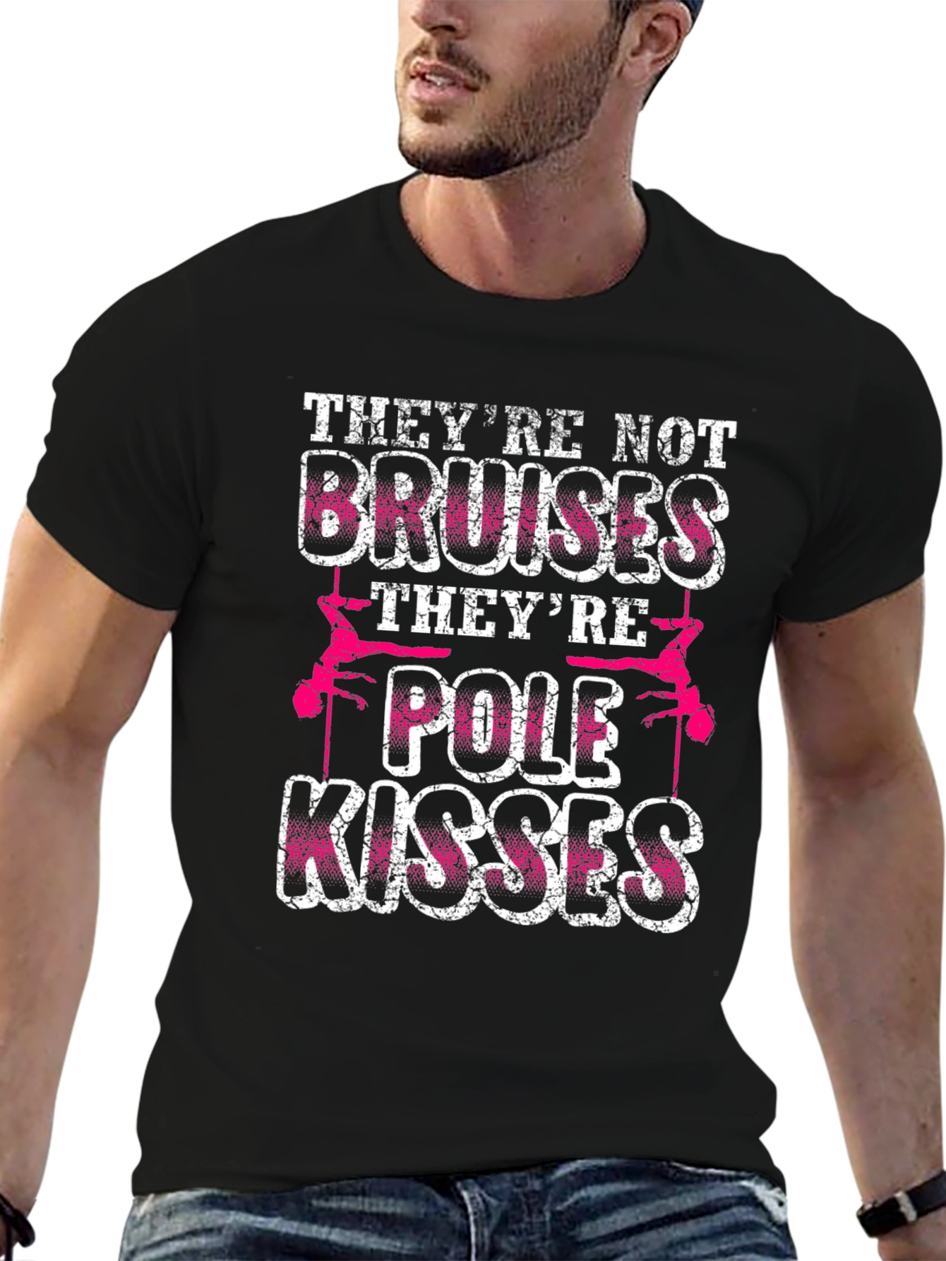 Pole Kisses Graphic T-Shirt - Funny Pole Dancing Tee