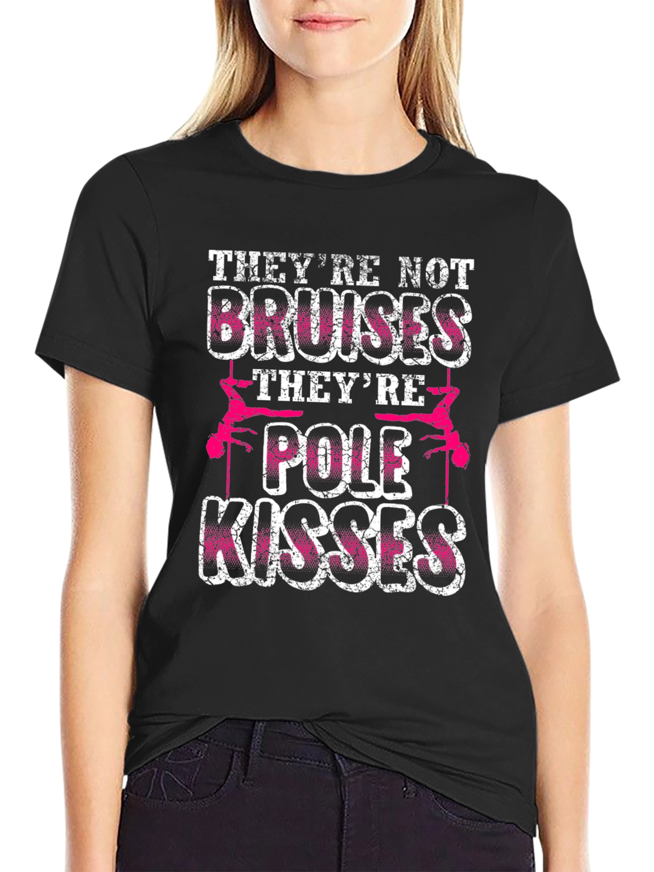 Pole Kisses Graphic T-Shirt - Funny Pole Dancing Tee