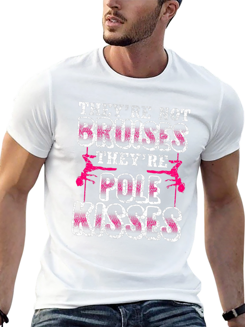 Pole Kisses Graphic T-Shirt - Funny Pole Dancing Tee