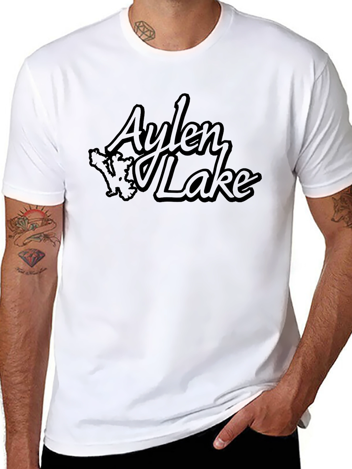 Aylen Lake T-Shirt - Black Graphic Tee