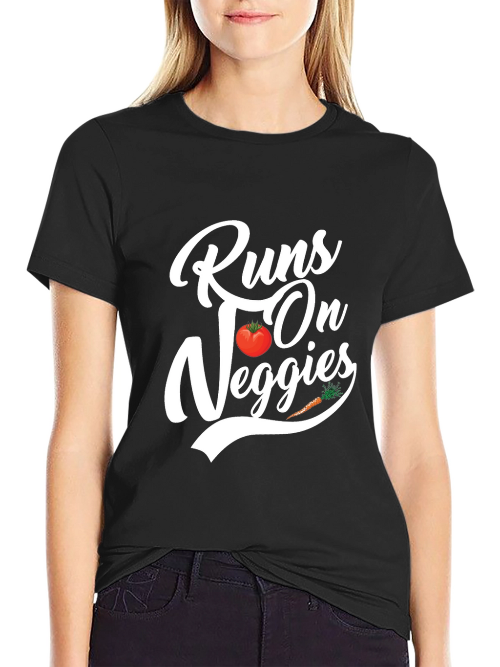 Runs On Veggies T-Shirt - Vegan Tee