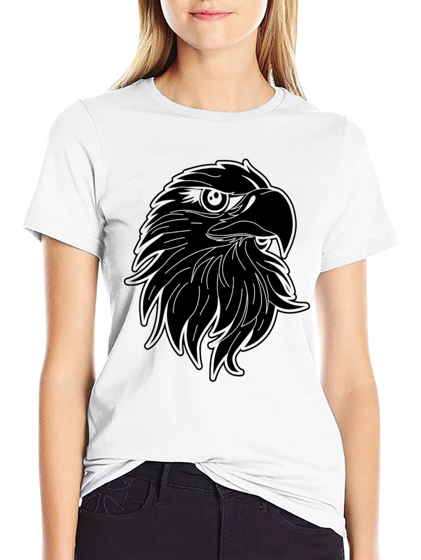 Black Eagle Graphic Tee - Mens Cool Casual T-Shirt