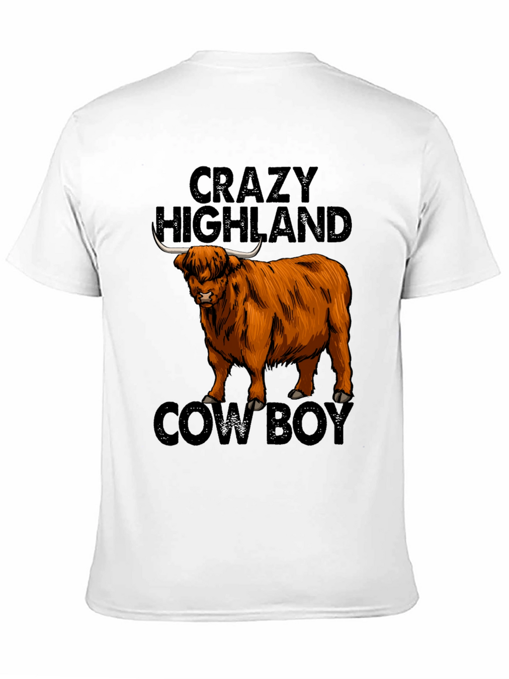 Crazy Highland Cowboy Graphic T-Shirt