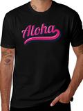 Retro Aloha Graphic T-Shirt - Black