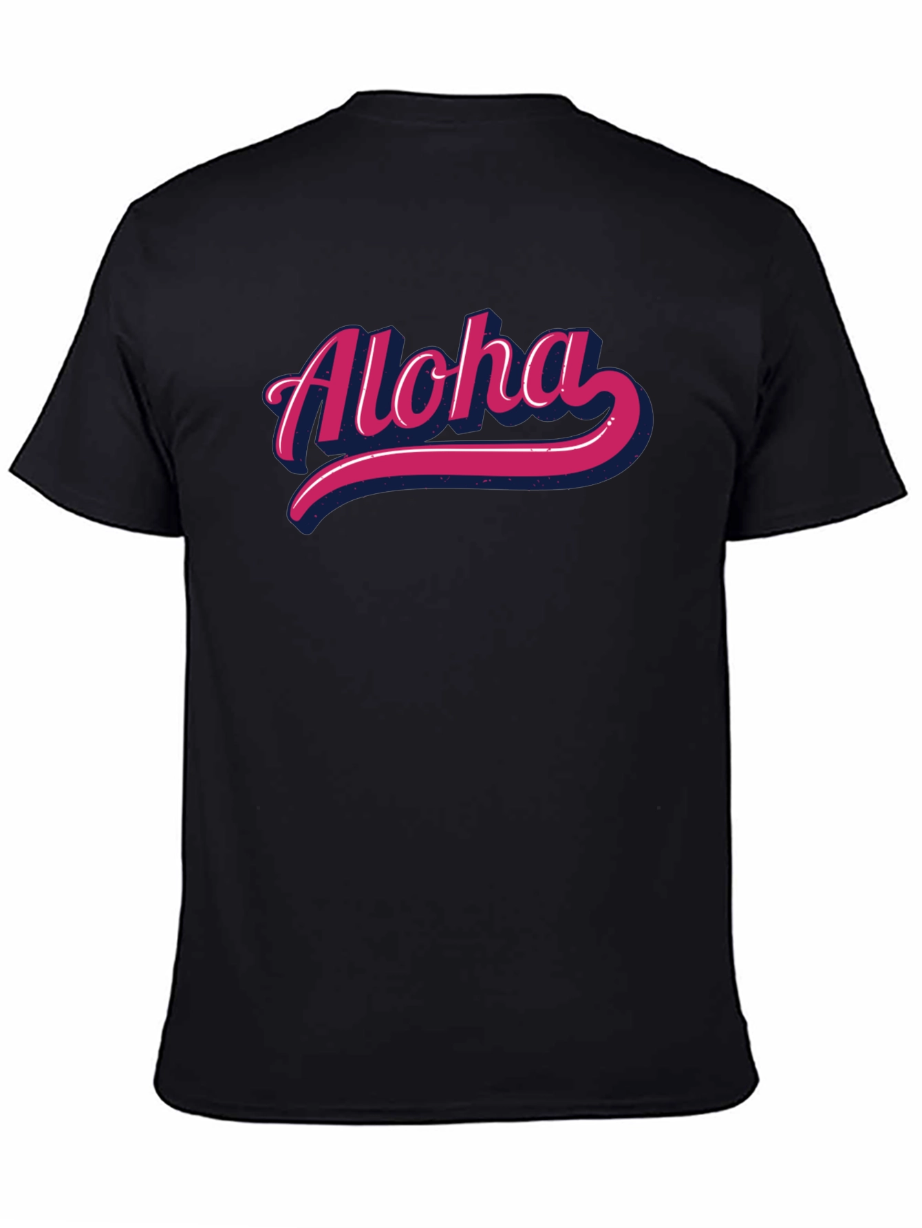 Retro Aloha Graphic T-Shirt - Black