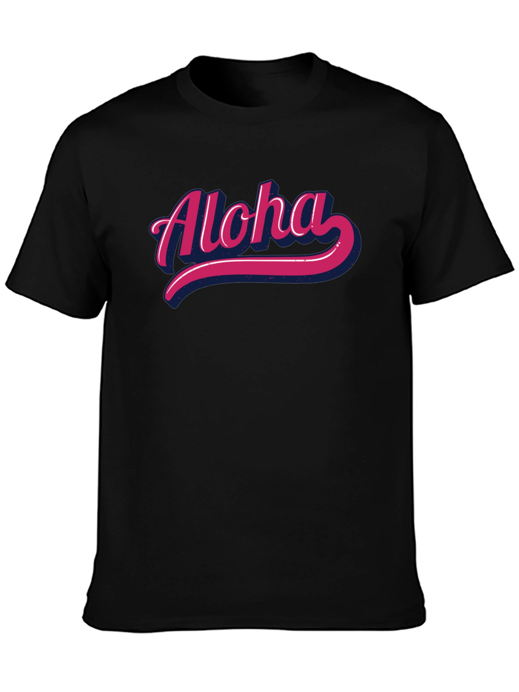 Retro Aloha Graphic T-Shirt - Black