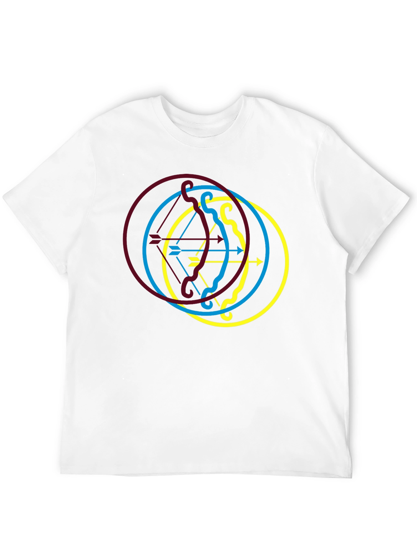 Archery Arrow Circle Graphic Black Tee