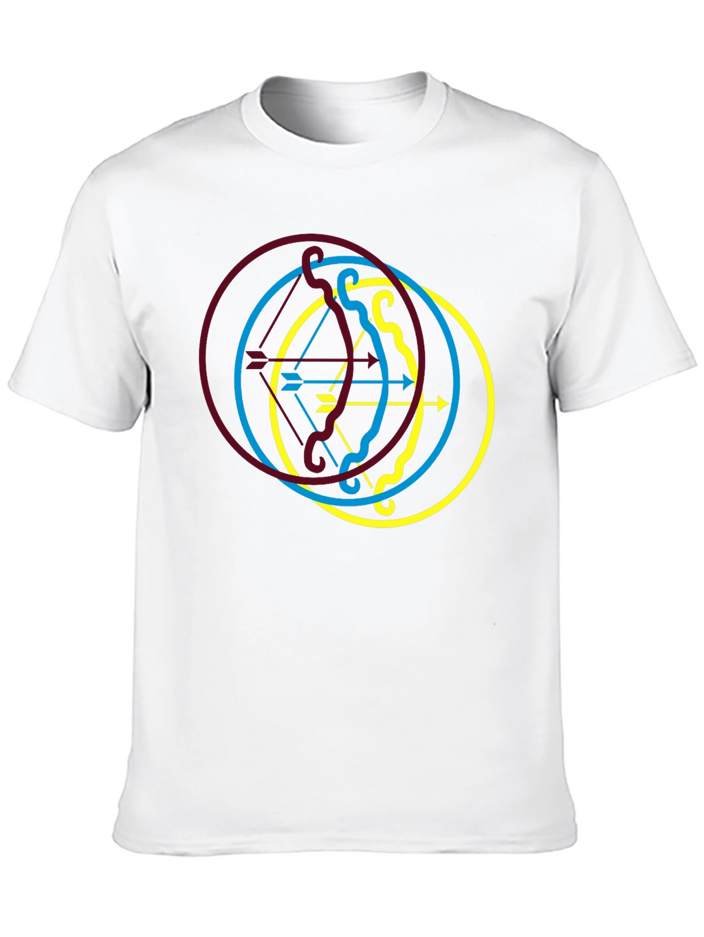 Archery Arrow Circle Graphic Black Tee