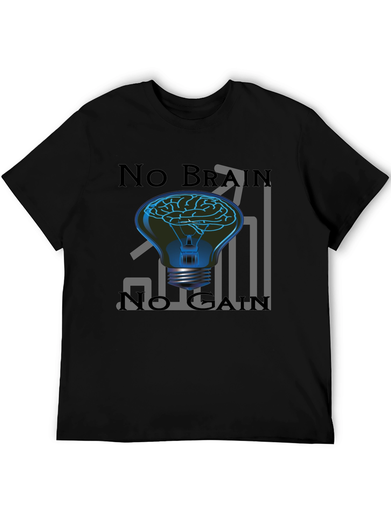 No Brain No Gain Graphic Tee - Fitness Motivation