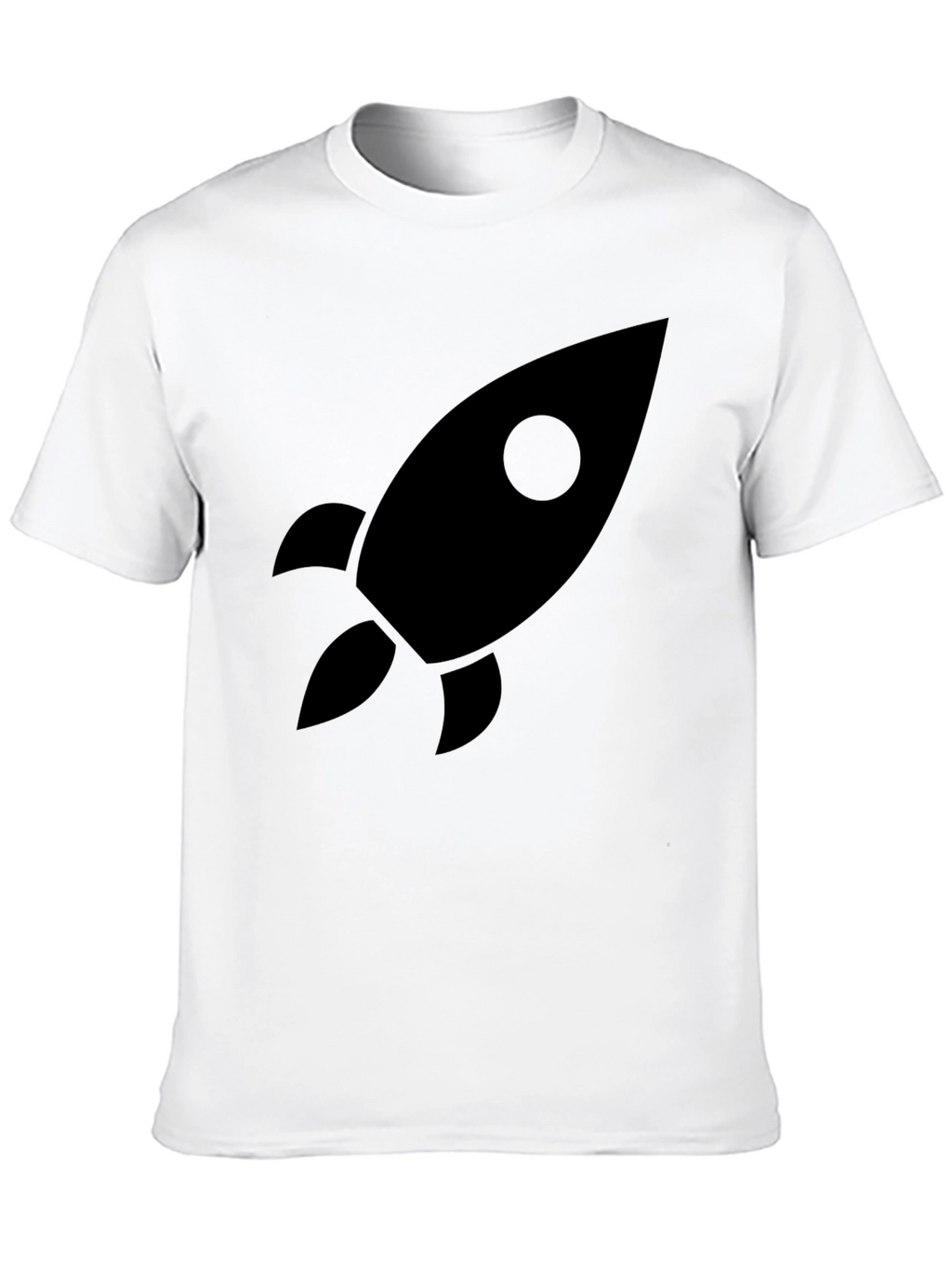 Rocket Graphic Black T-Shirt - Space Exploration
