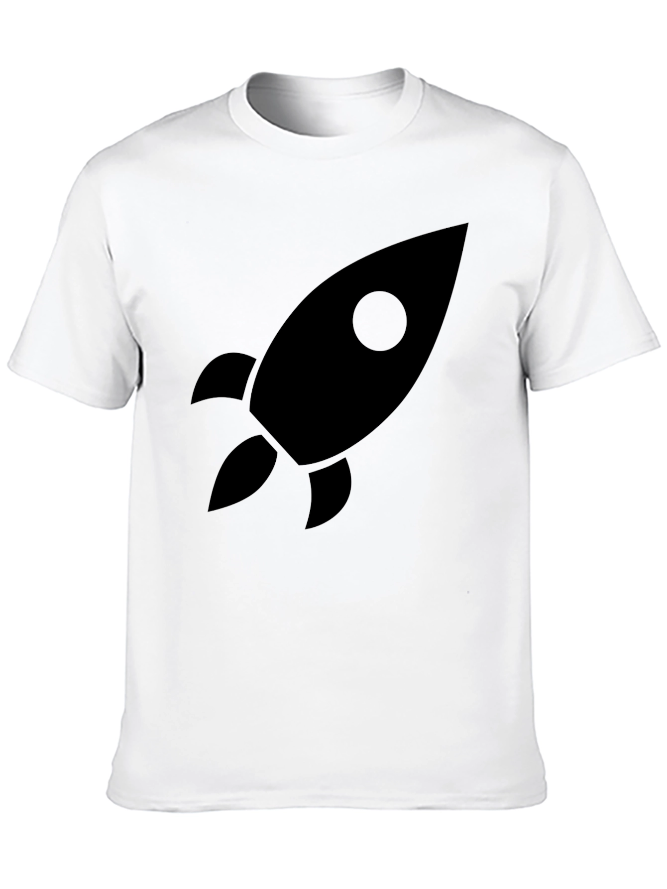 Rocket Graphic Black T-Shirt - Space Exploration