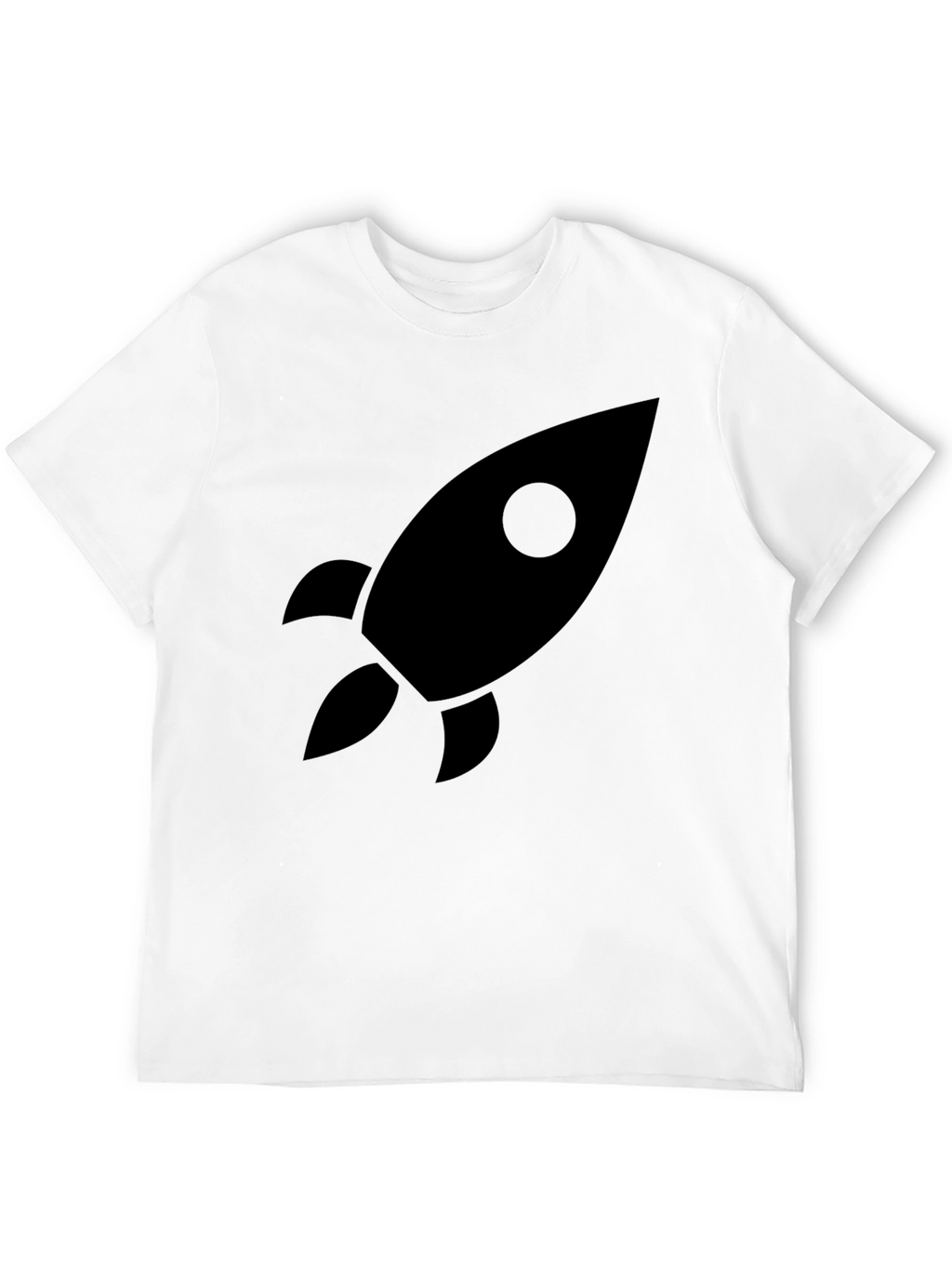 Rocket Graphic Black T-Shirt - Space Exploration