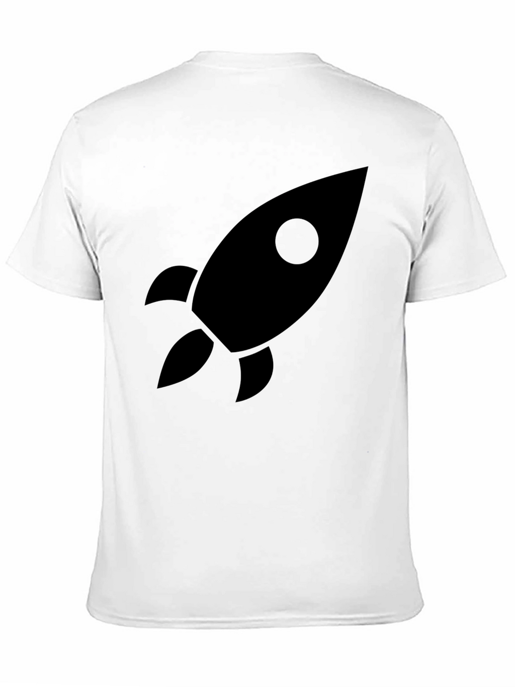 Rocket Graphic Black T-Shirt - Space Exploration