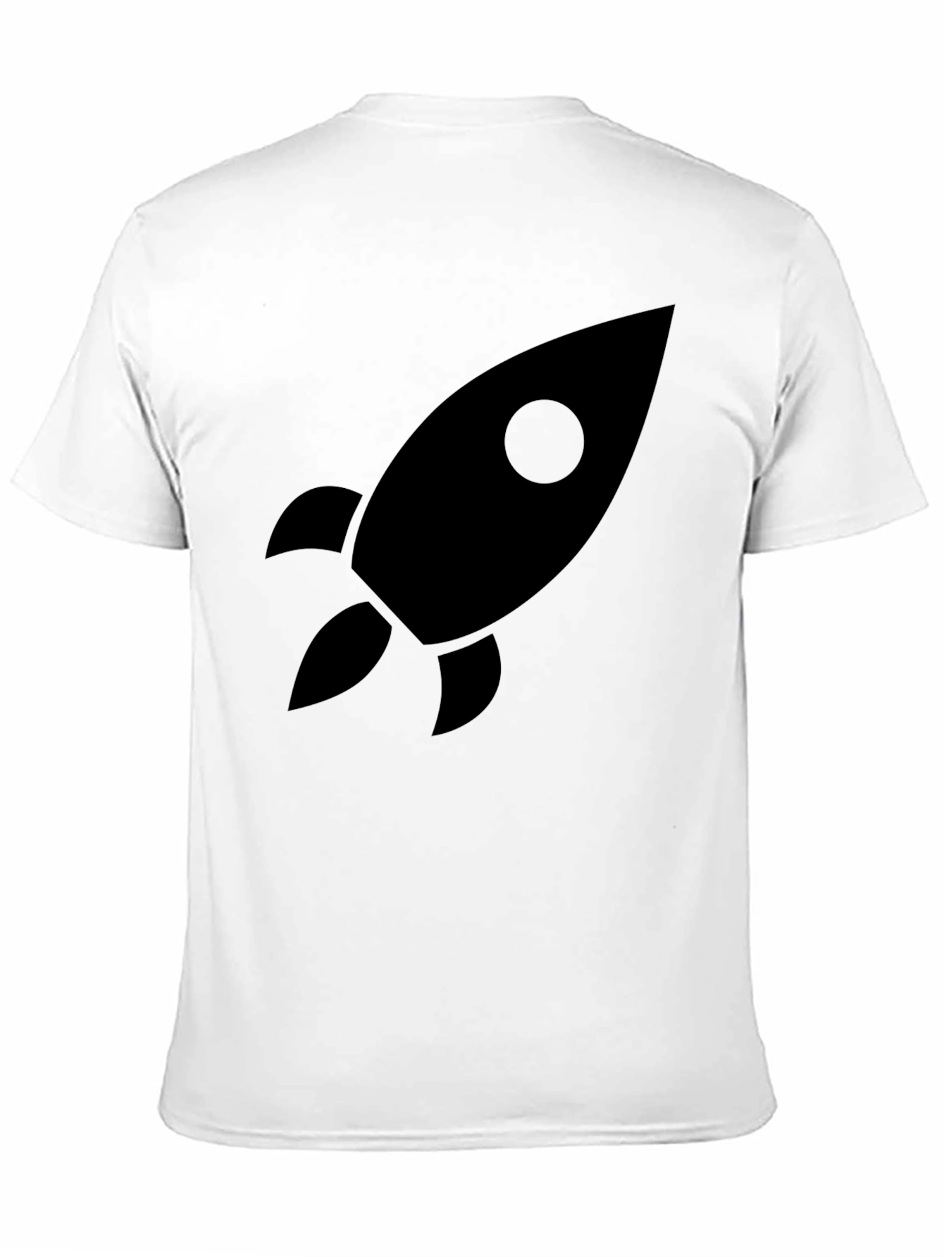Rocket Graphic Black T-Shirt - Space Exploration