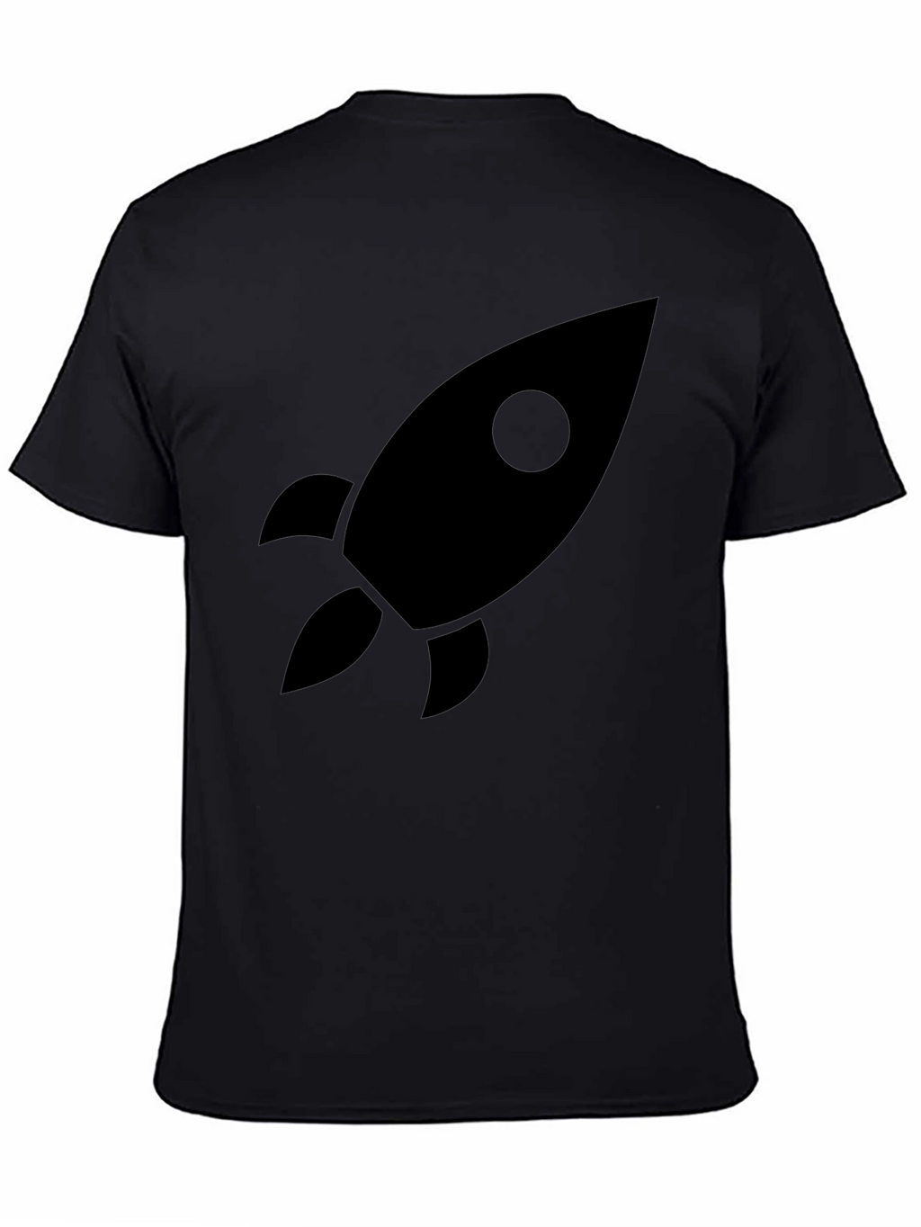 Rocket Graphic Black T-Shirt - Space Exploration