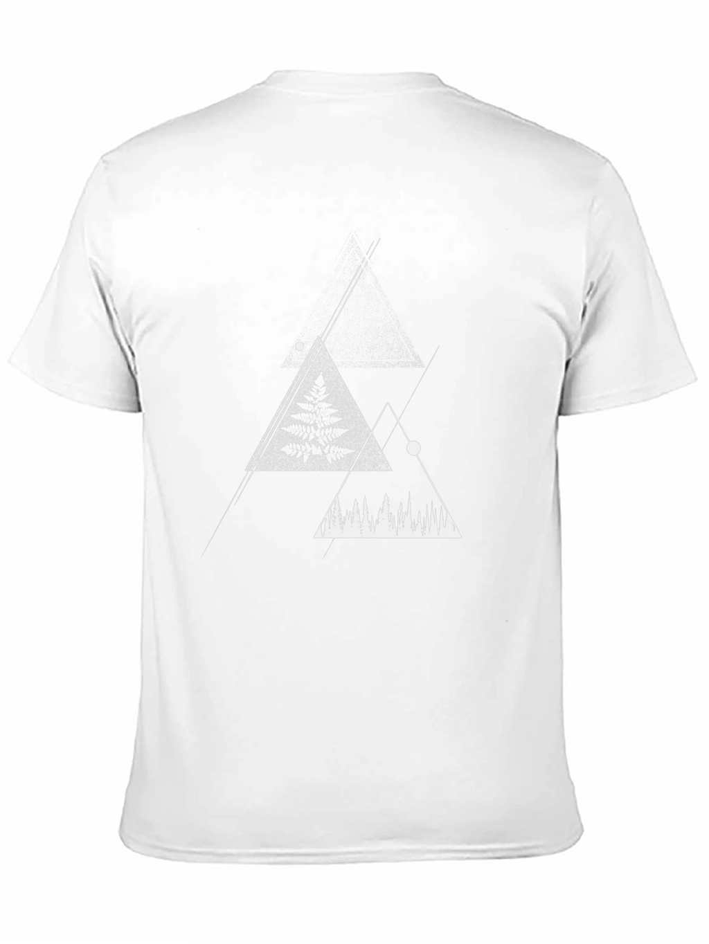 Geometric Forest T-Shirt - Modern Nature Design