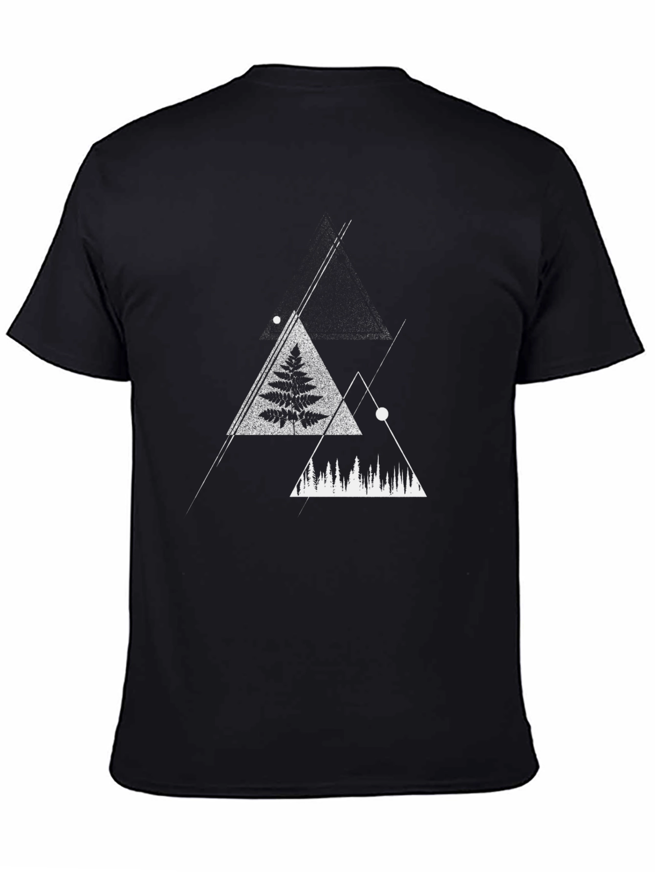 Geometric Forest T-Shirt - Modern Nature Design