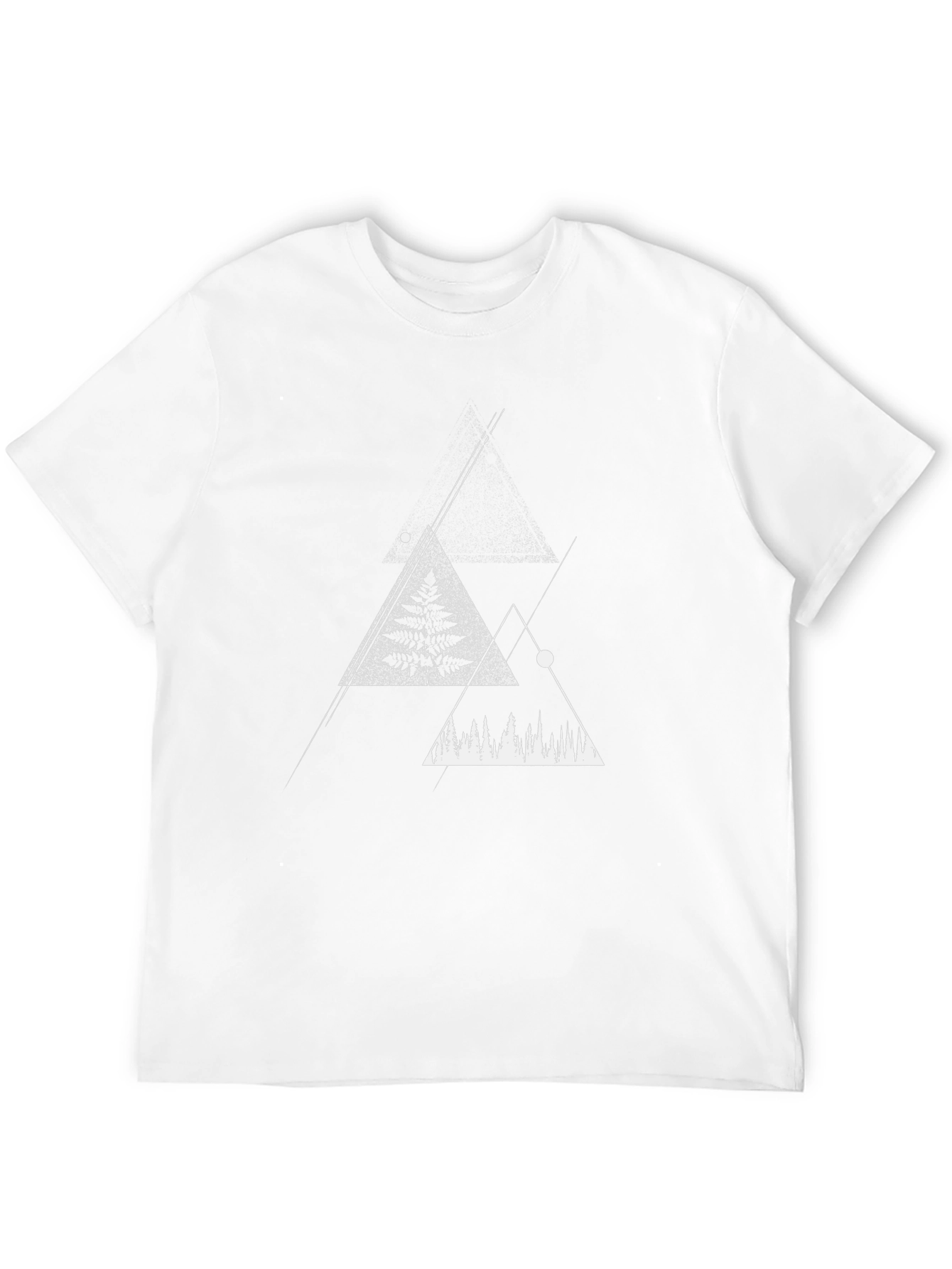 Geometric Forest T-Shirt - Modern Nature Design