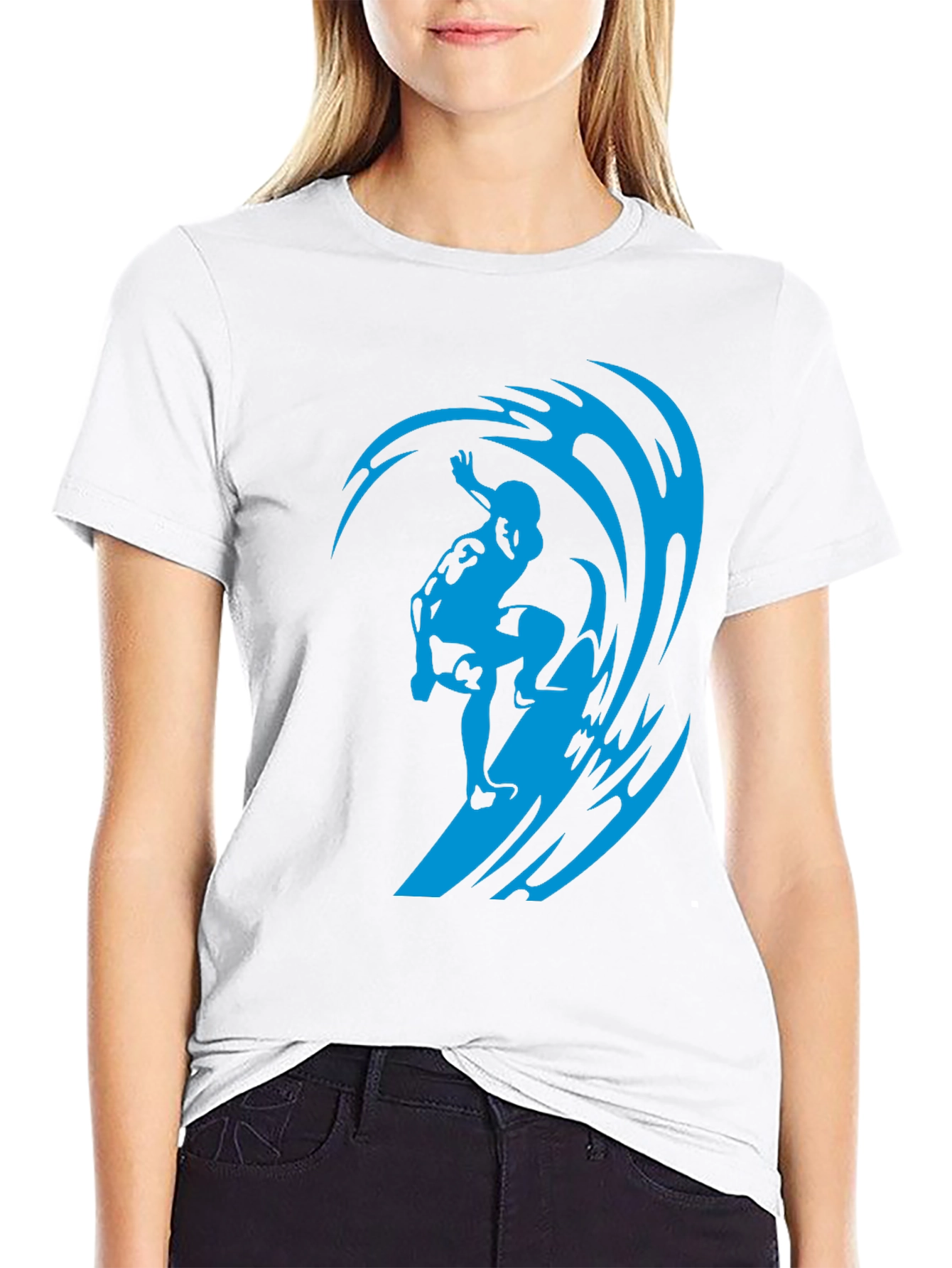 Surfer Wave Black T-Shirt