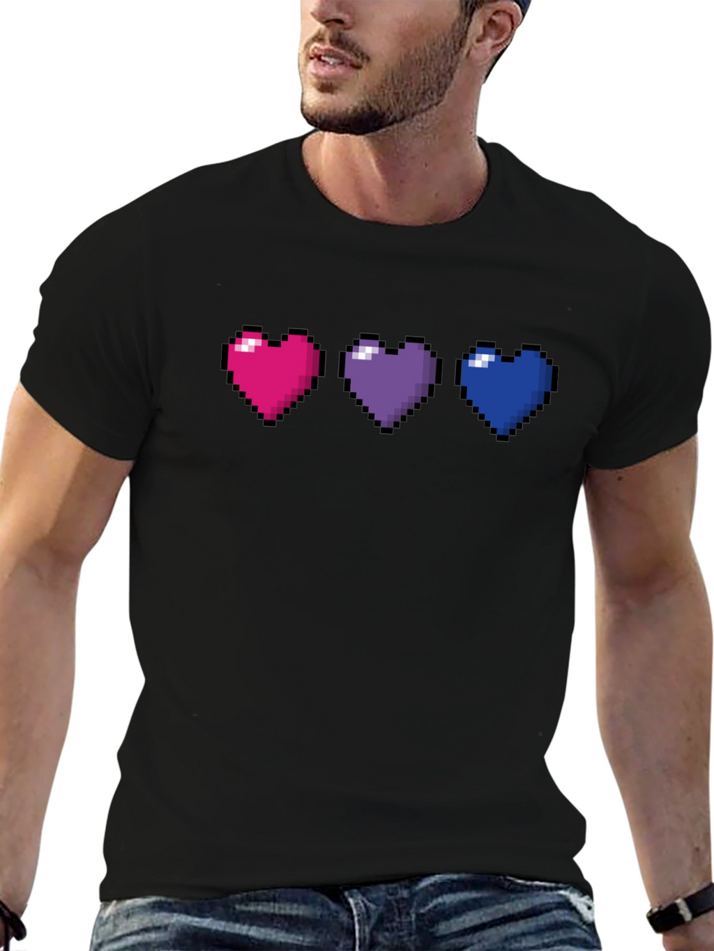 Pixel Hearts LGBTQ+ Pride T-Shirt