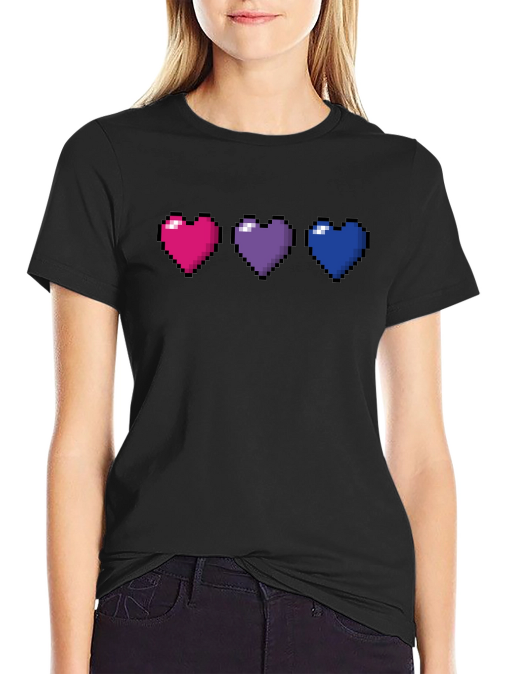 Pixel Hearts LGBTQ+ Pride T-Shirt