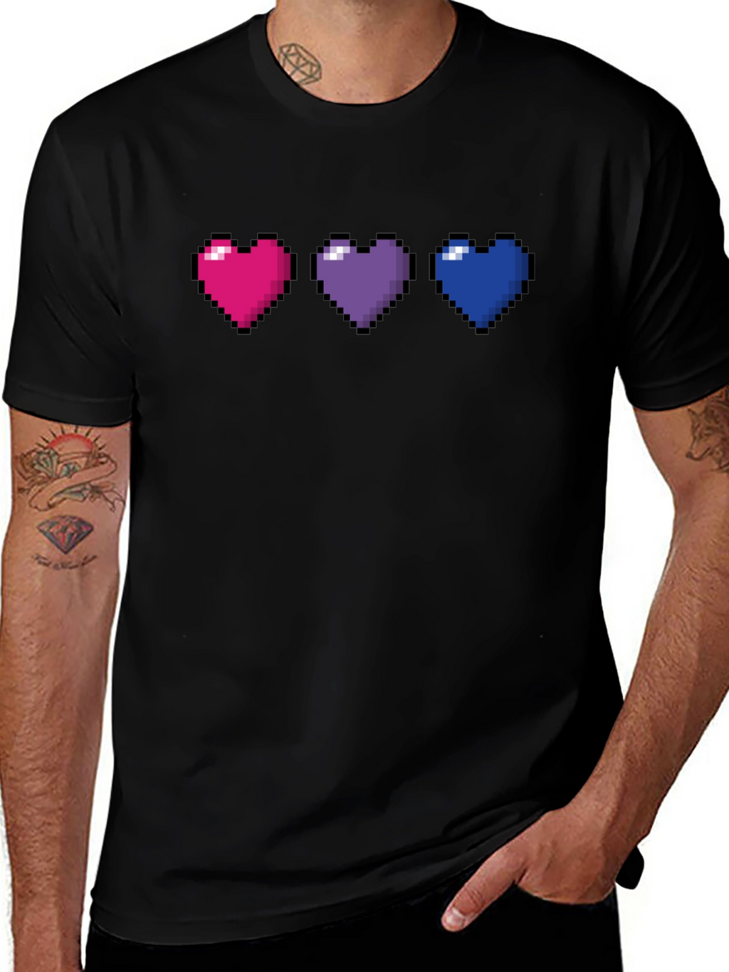 Pixel Hearts LGBTQ+ Pride T-Shirt