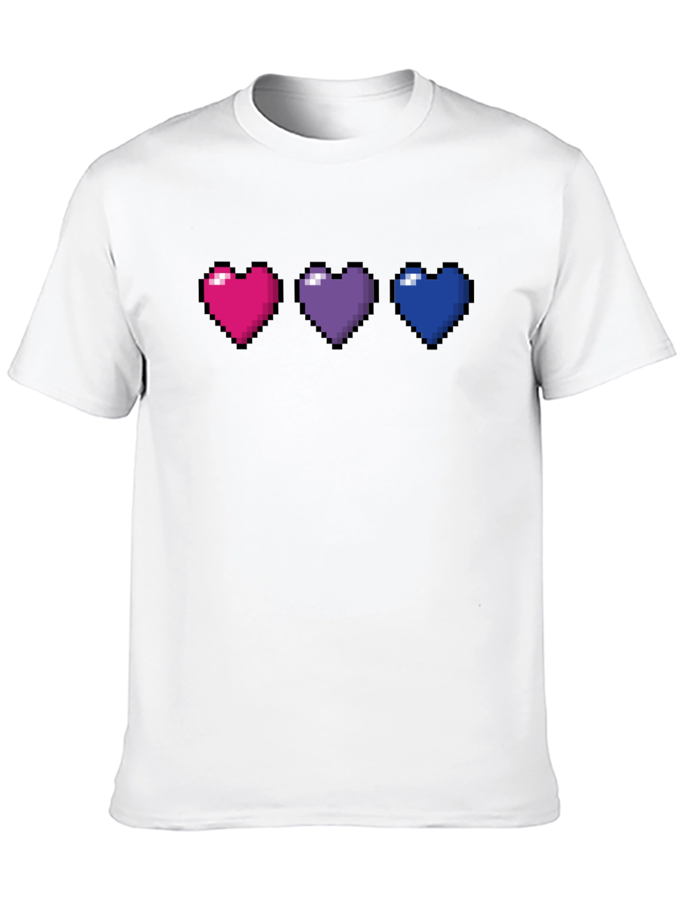 Pixel Hearts LGBTQ+ Pride T-Shirt