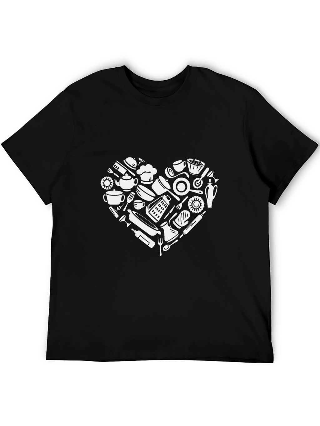 Chefs Heart T-Shirt - Cookware Design