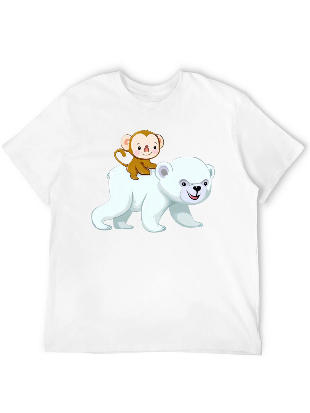 Monkey Riding a Bear Graphic T-Shirt