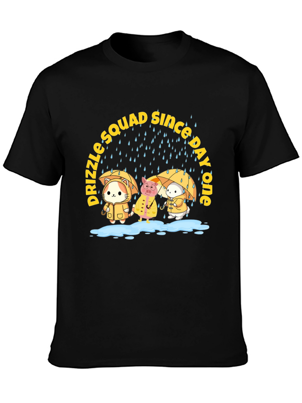 Drizzle Squad Cute Animal Graphic T-Shirt