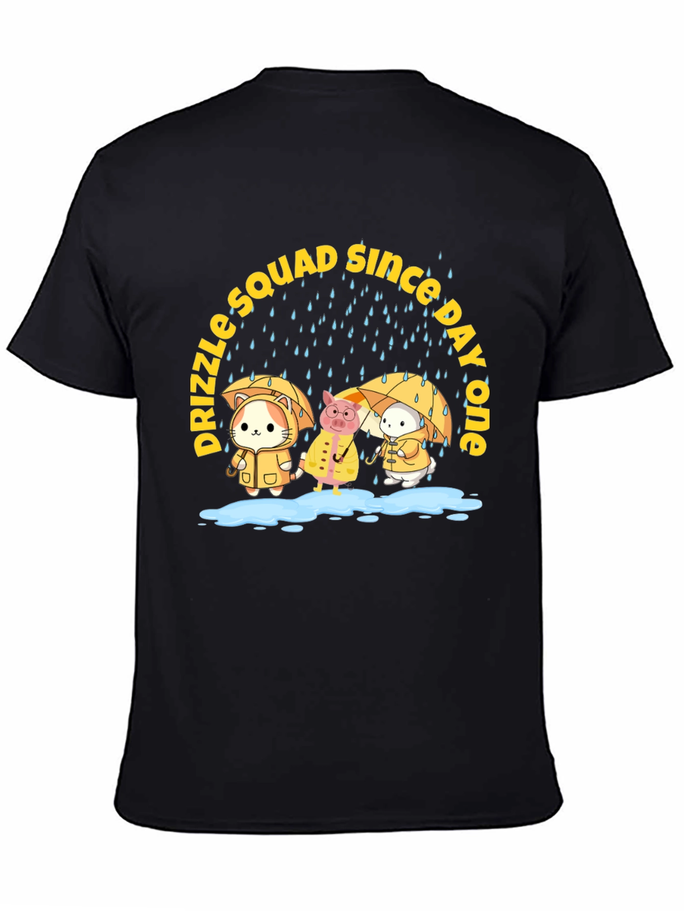 Drizzle Squad Cute Animal Graphic T-Shirt