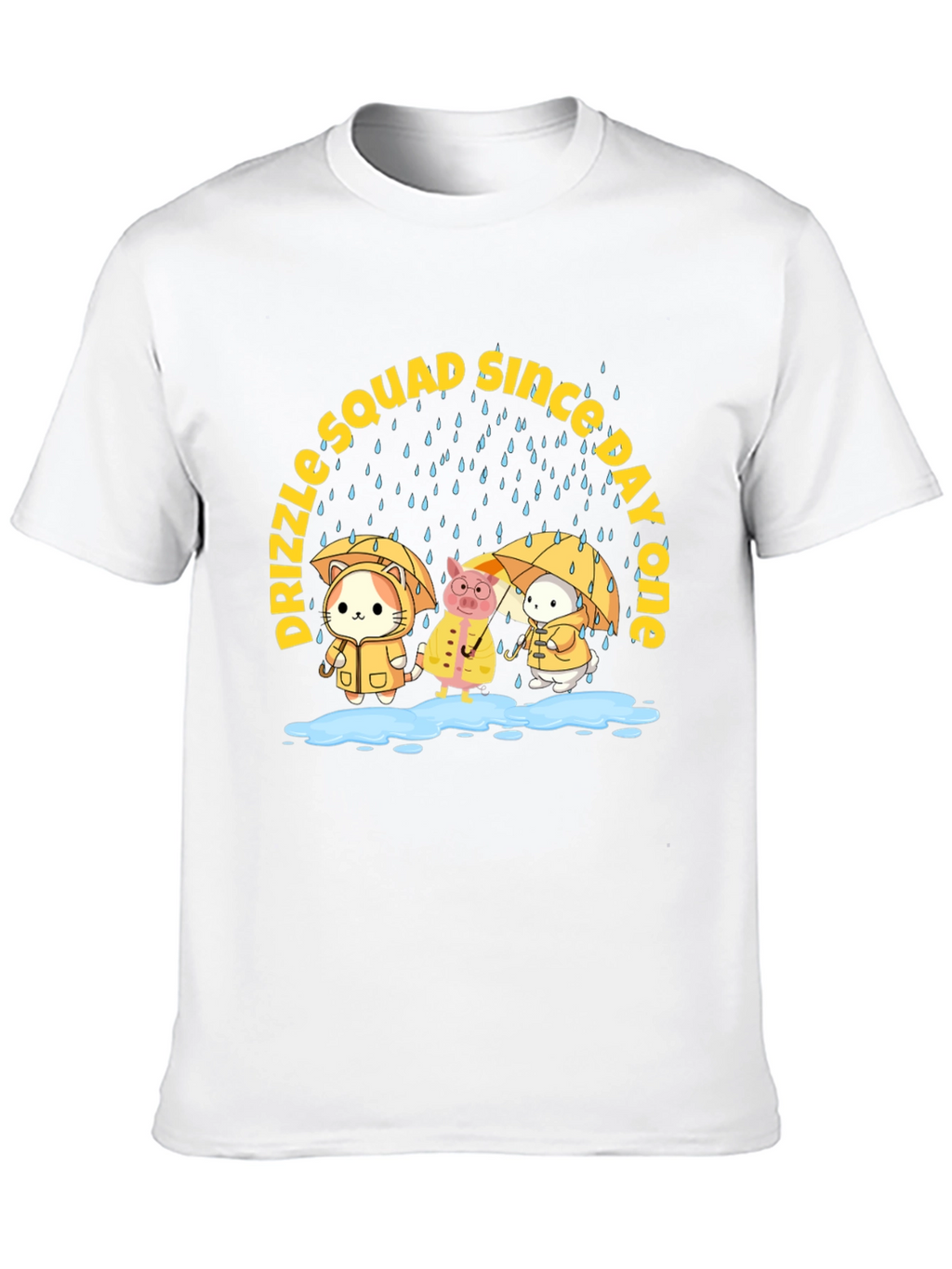 Drizzle Squad Cute Animal Graphic T-Shirt