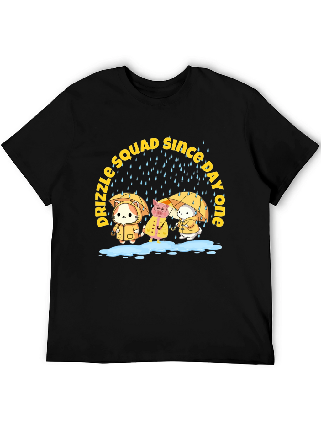 Drizzle Squad Cute Animal Graphic T-Shirt