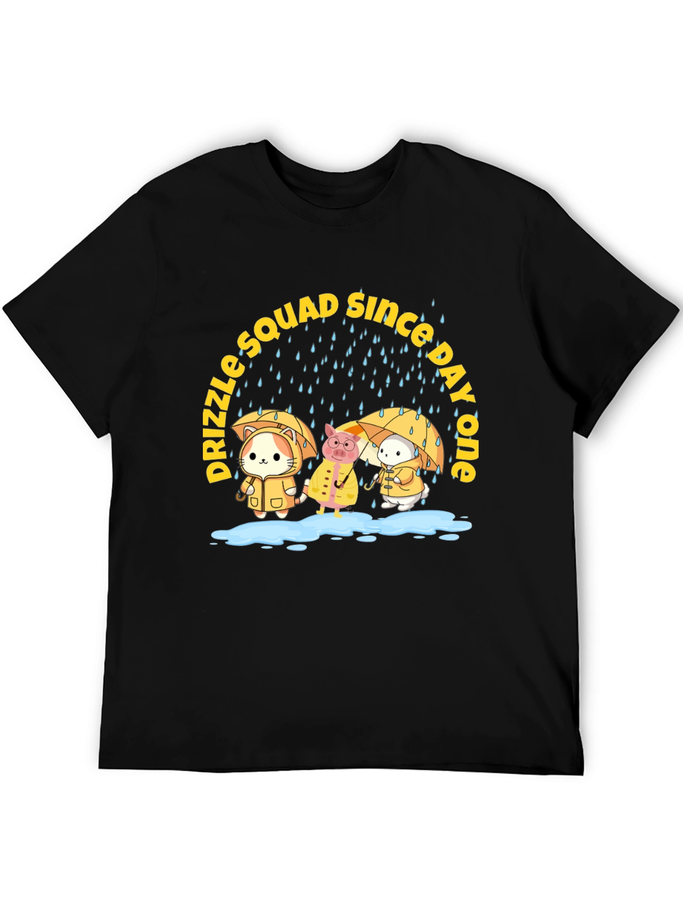 Drizzle Squad Cute Animal Graphic T-Shirt