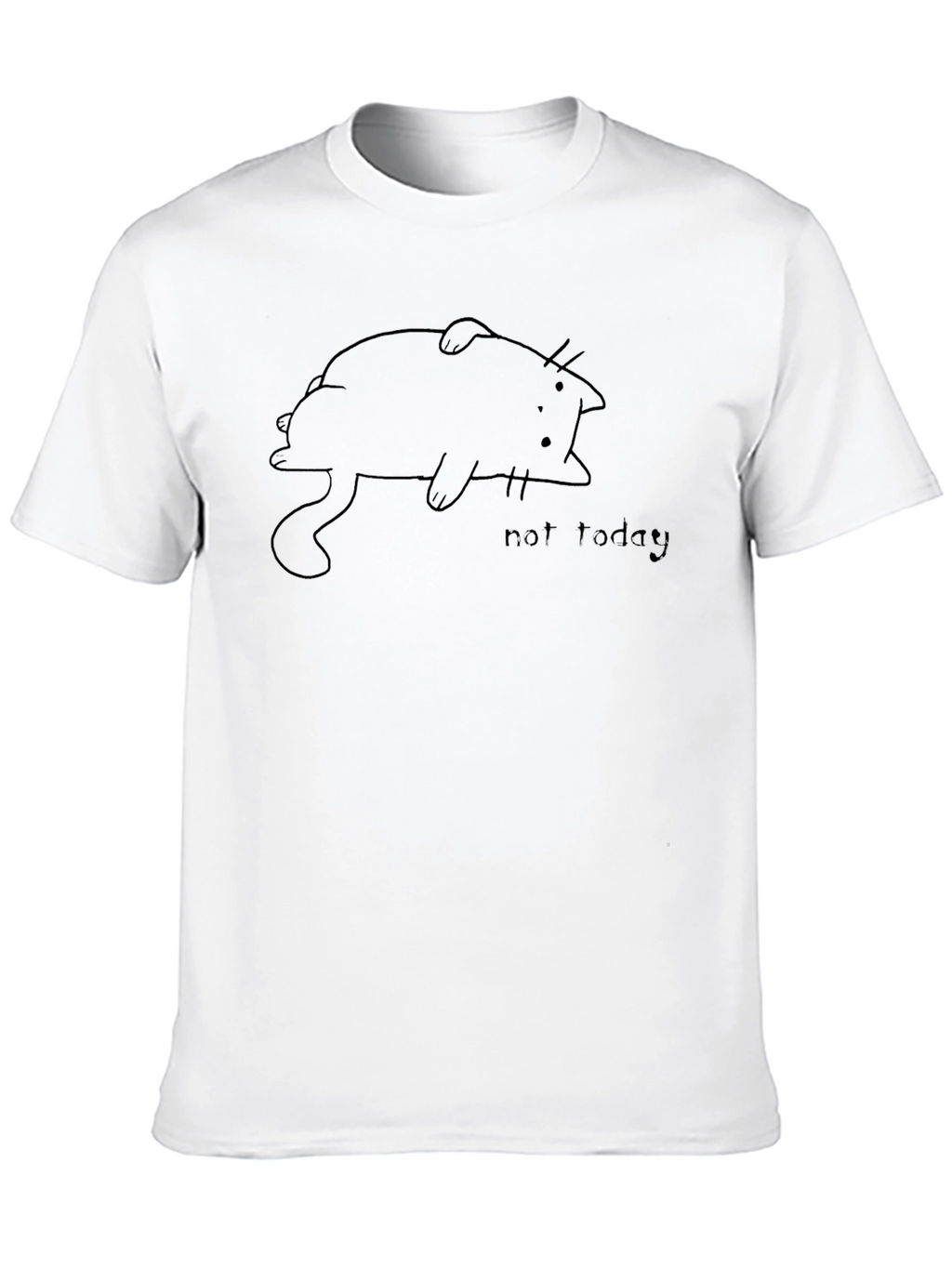 Lazy Cat Graphic T-Shirt - Not Today