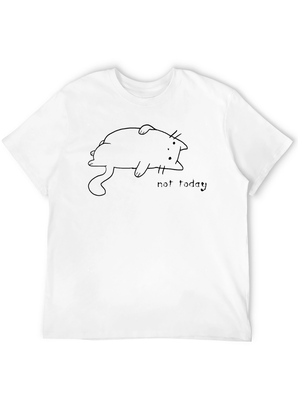 Lazy Cat Graphic T-Shirt - Not Today