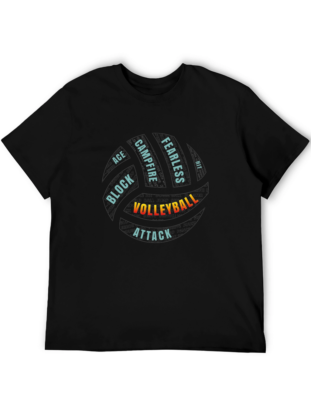 Volleyball Word Art T-Shirt