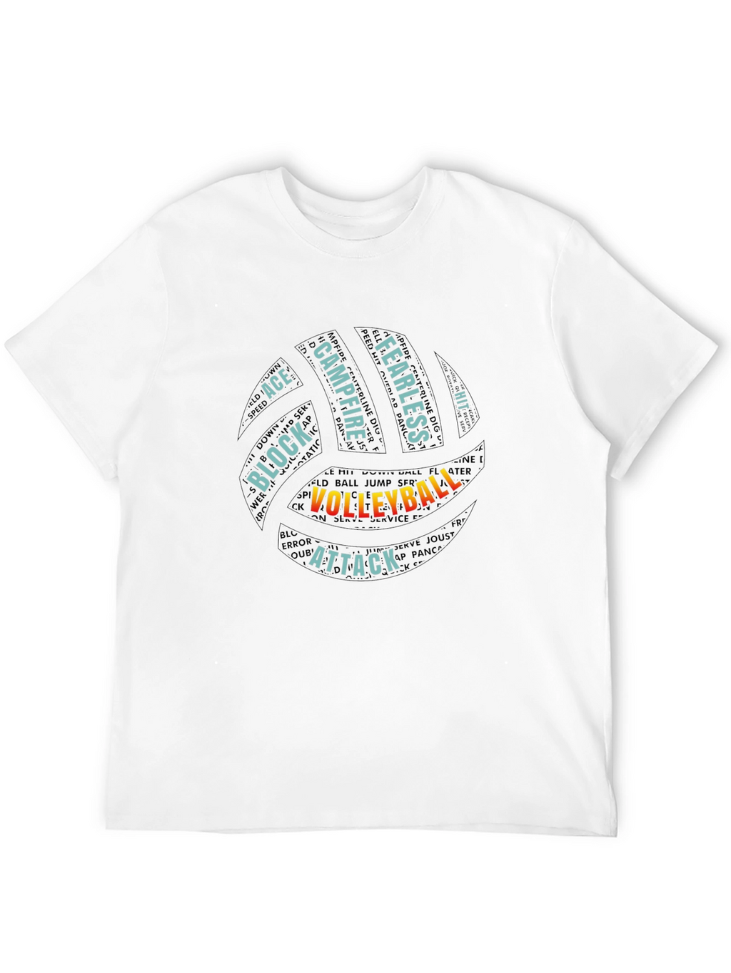 Volleyball Word Art T-Shirt