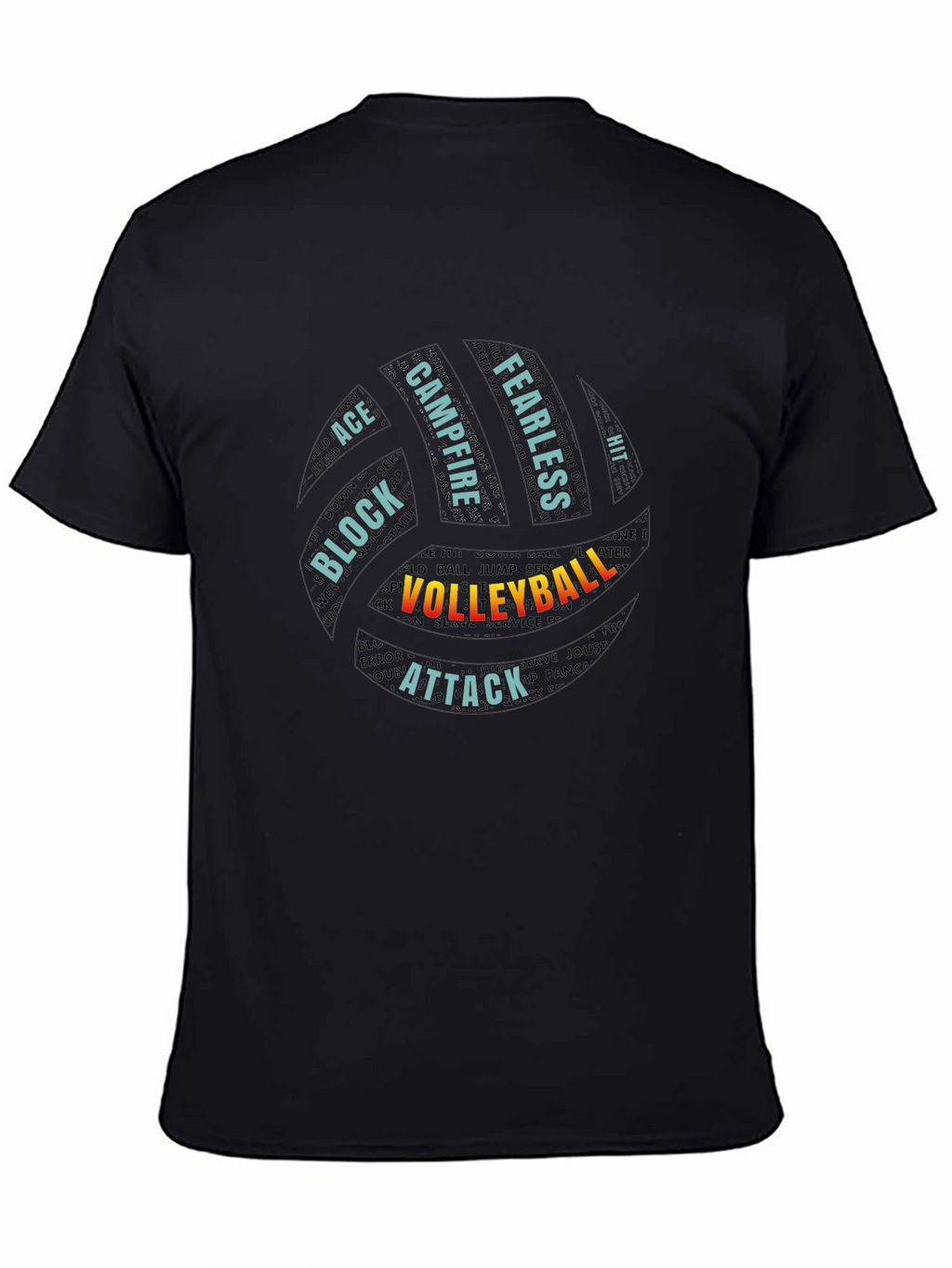 Volleyball Word Art T-Shirt