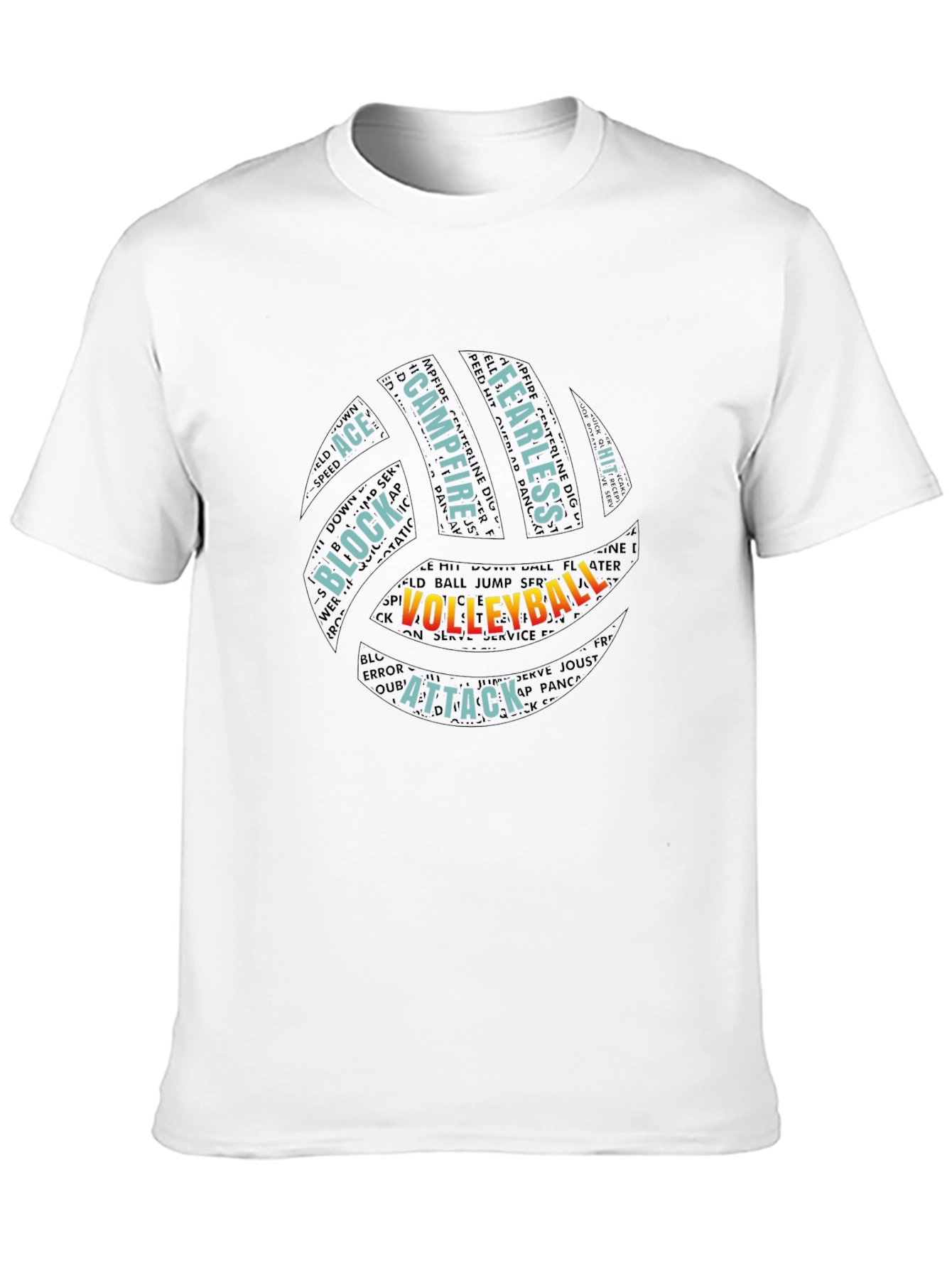 Volleyball Word Art T-Shirt