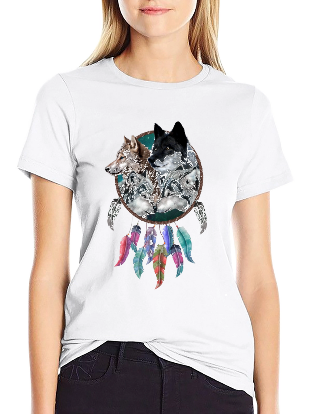 Wolf Dreamcatcher Graphic Tee