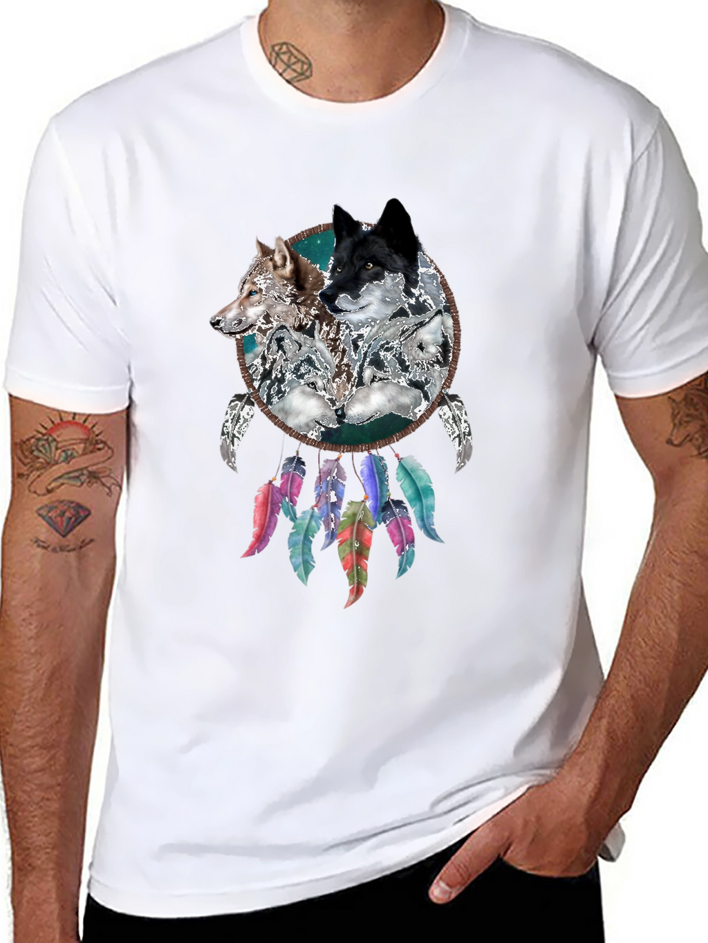 Wolf Dreamcatcher Graphic Tee