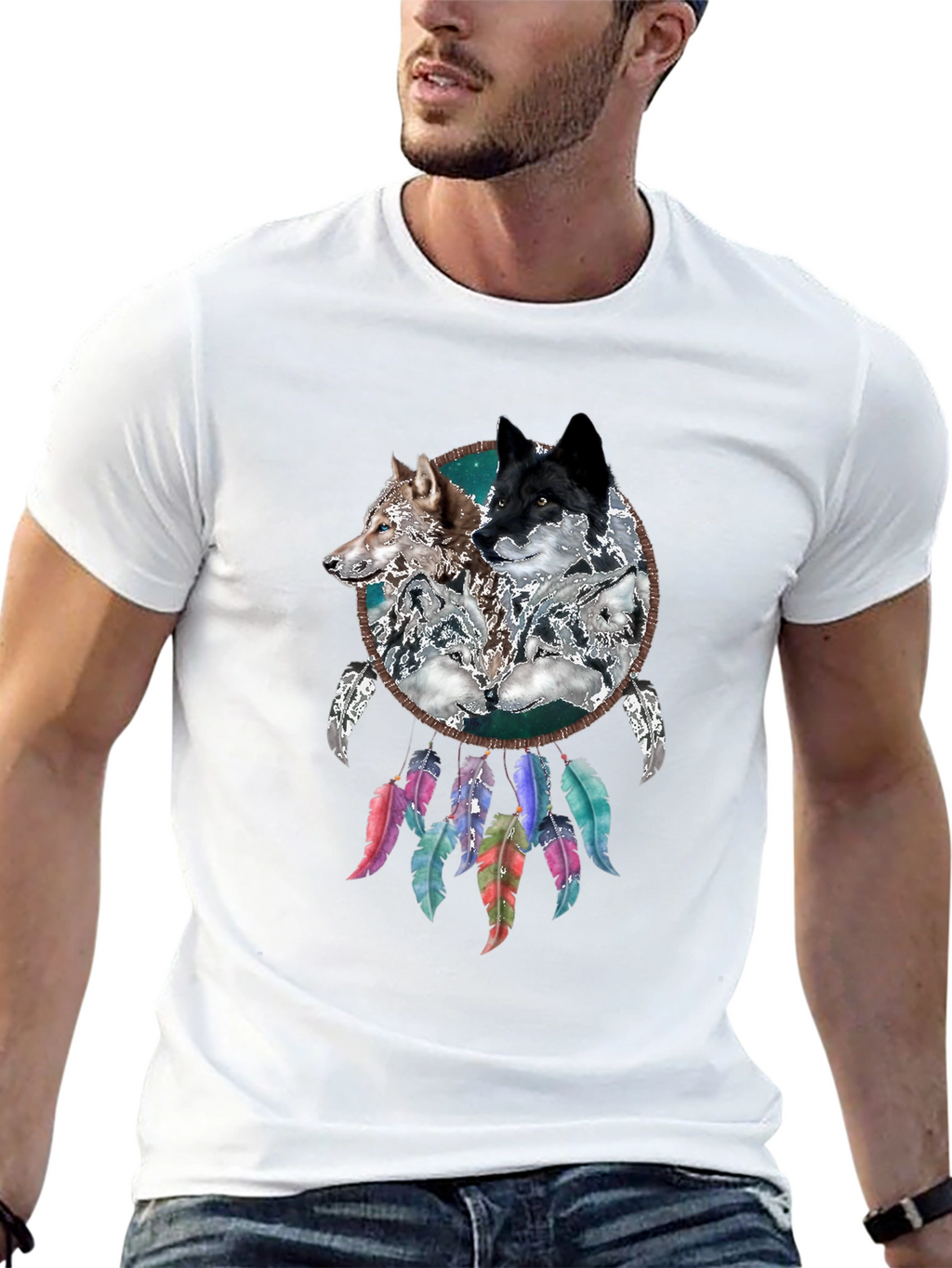 Wolf Dreamcatcher Graphic Tee