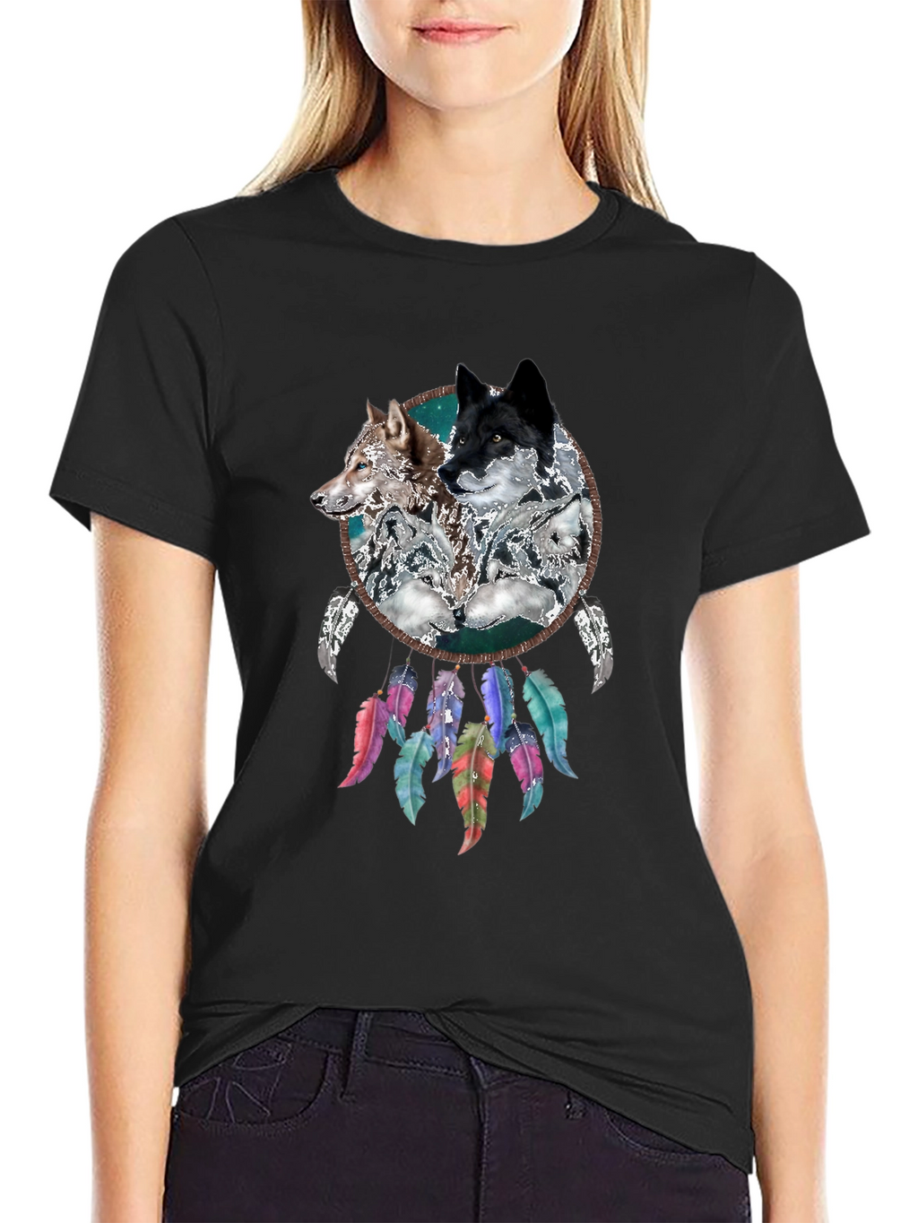 Wolf Dreamcatcher Graphic Tee