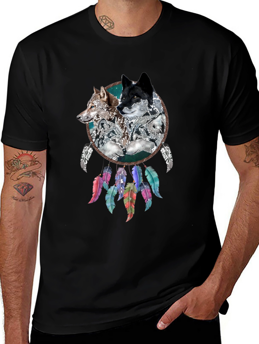 Wolf Dreamcatcher Graphic Tee