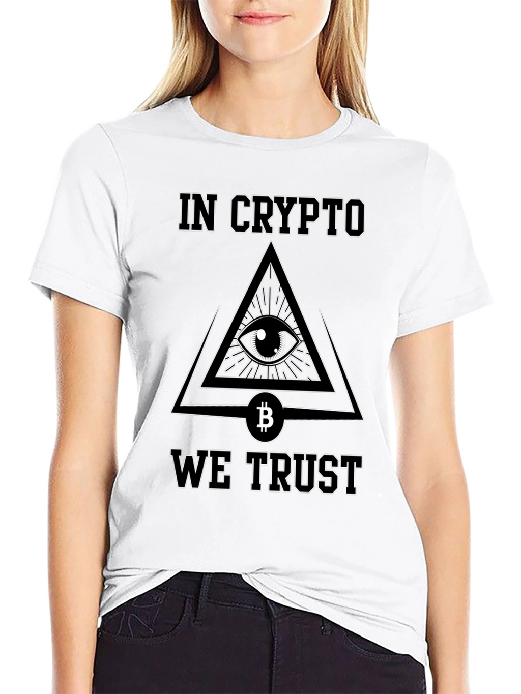 In Crypto We Trust T-Shirt Bitcoin All Seeing Eye