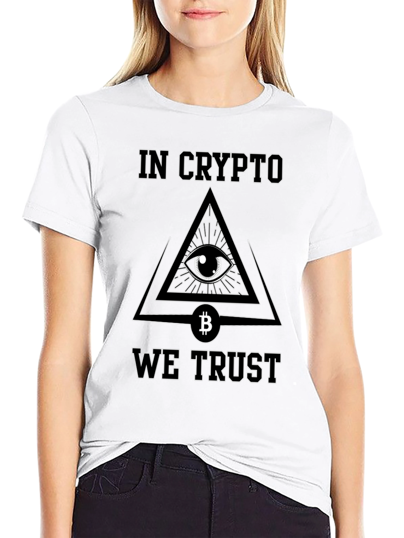 In Crypto We Trust T-Shirt Bitcoin All Seeing Eye