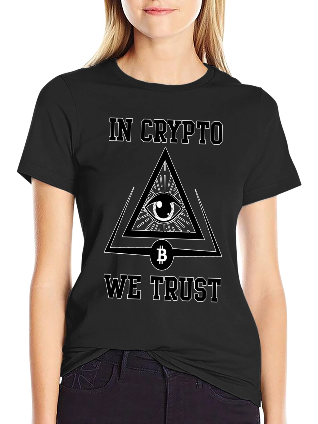 In Crypto We Trust T-Shirt Bitcoin All Seeing Eye